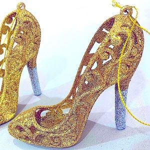 👡🎄Set of 4 Sassy Shoe Christmas Ornaments🎄👡